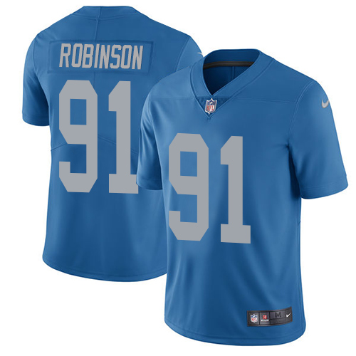2019 Men Detroit Lions #91 Robinson blue Nike Vapor Untouchable Limited NFL Jersey->detroit lions->NFL Jersey